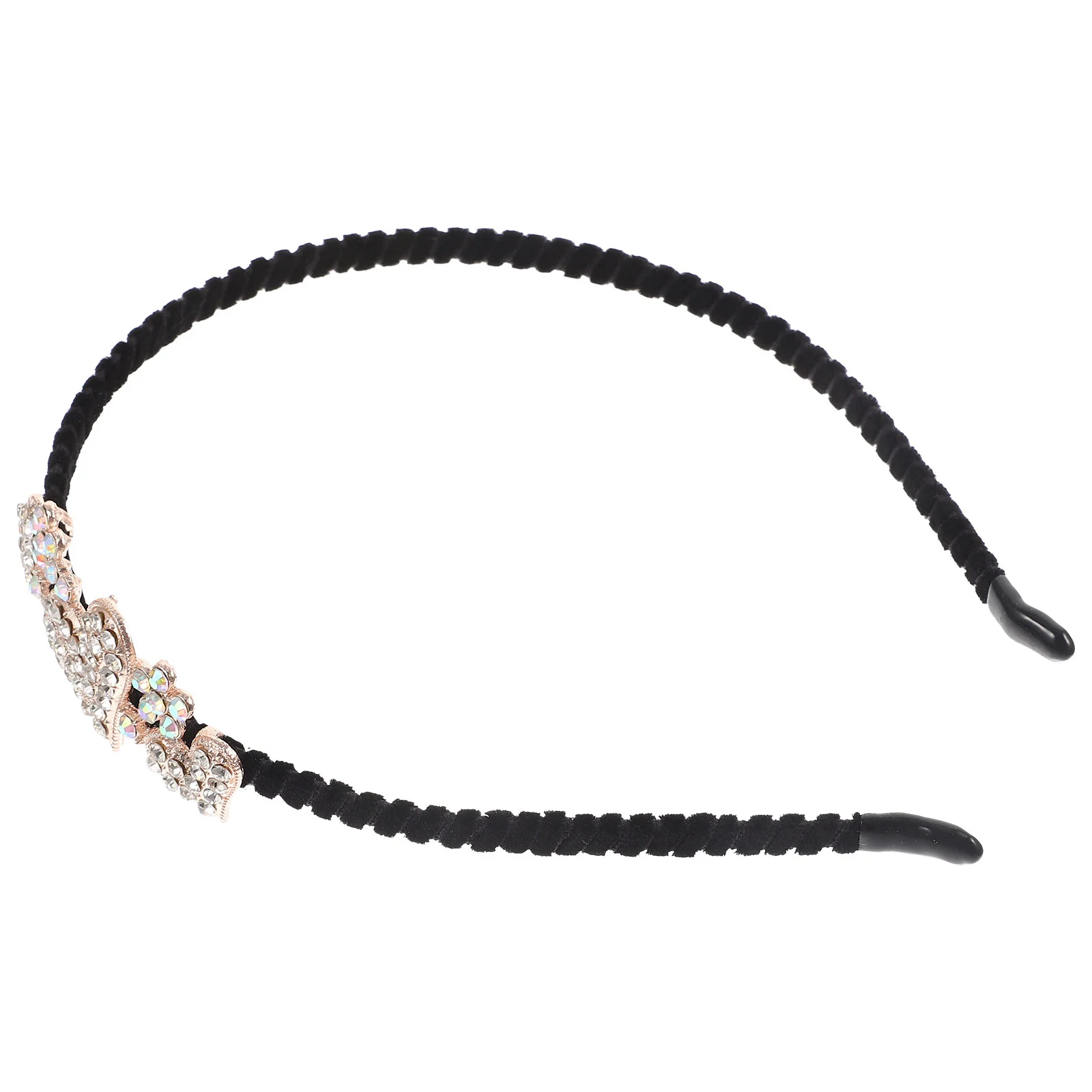 

Rhinestone Headband Party Non-slip Elegant Headdress Headpiece Women Hair Decorative Ties Bows Wedding