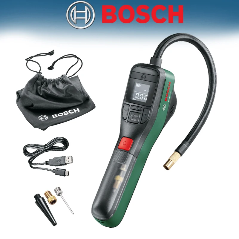 Фото Беспроводной компрессор BOSCH Easy Pump для накачивания шин велосипедов и других устройств, мини-компрессор для кемпинга и активного отдыха на природе, аксессуар для инструментов. №1