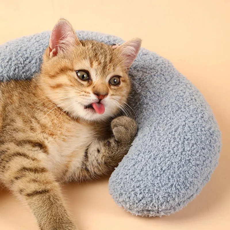 

для кошек товары для кошек товары для животных Индивидуальная U-образная подушка для кошек и собак, протектор шеи для глубокого сна, подголо...