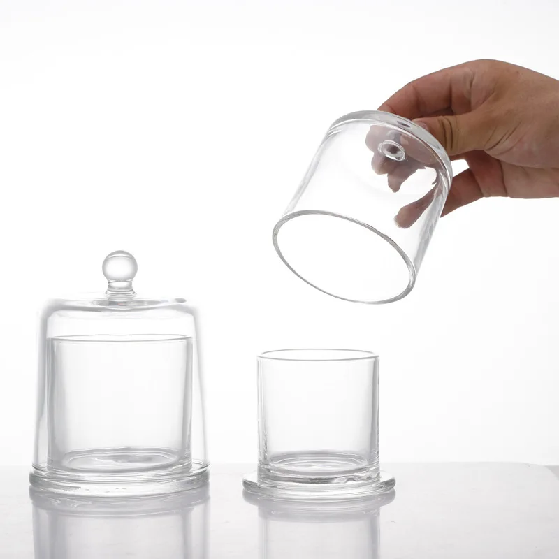 

2pcs Candle Jars Aromatherapy Bottle Diy Manual Wax Container Stone Candle Cup Empty Transparent Glass Candle Jar m