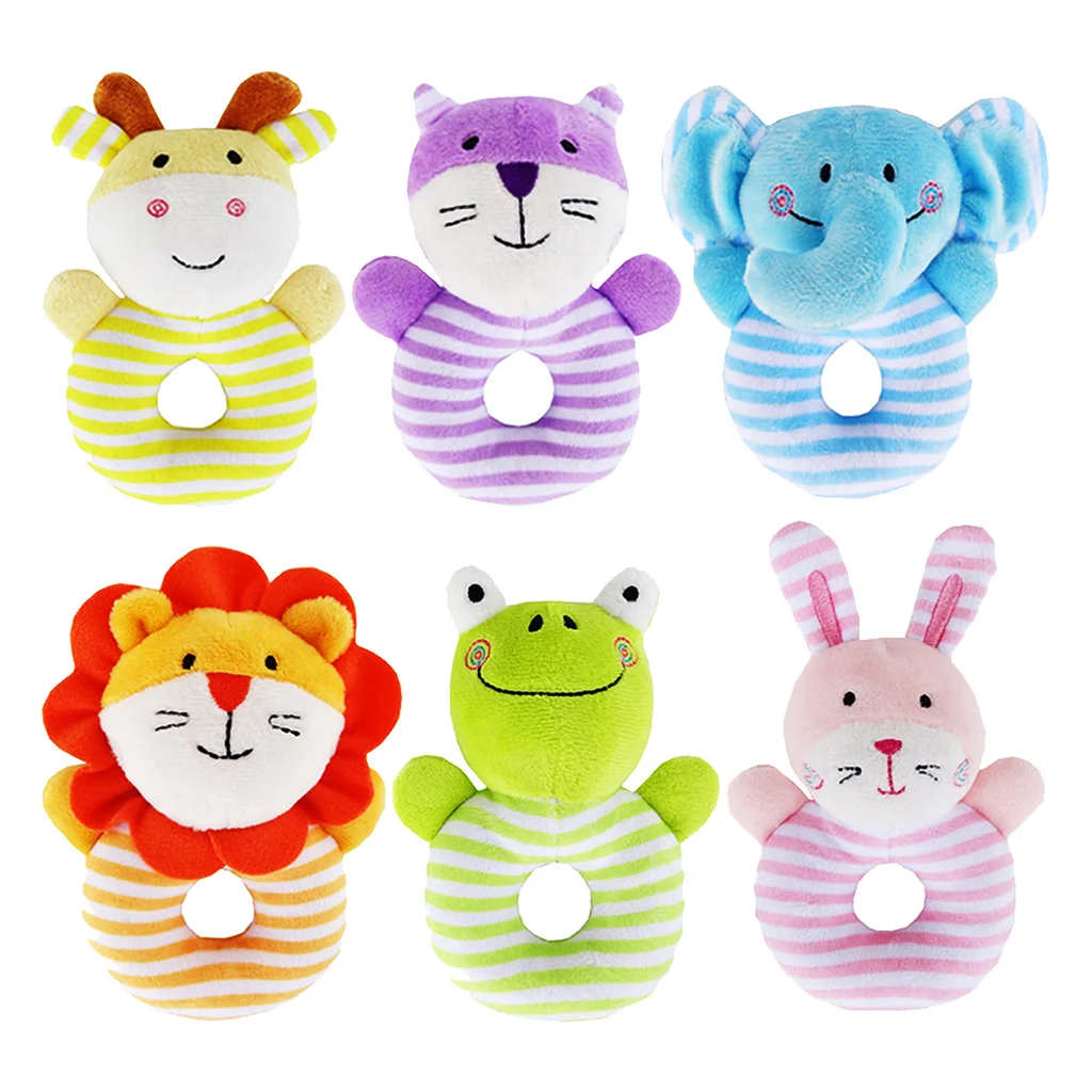 

Newborn Baby Handkerchief Toys Bed Hanging Plush Rattle Ring toys