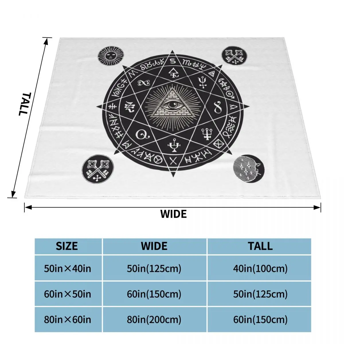 Универсальные астрологические вязаные одеяла флисовый амулет Таро теплые Пледы