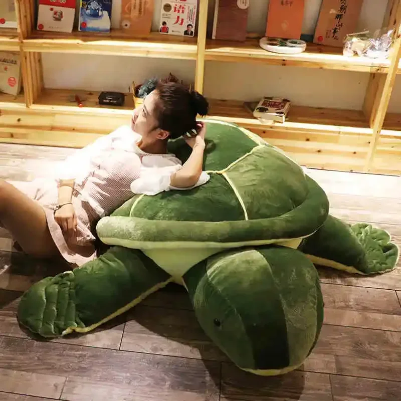 150cm Arrogant Turtle Plush Toy Doll Soft Giant Animal Green Tortoise Sleeping Pillow Large Birthday Gift Longevity turtle