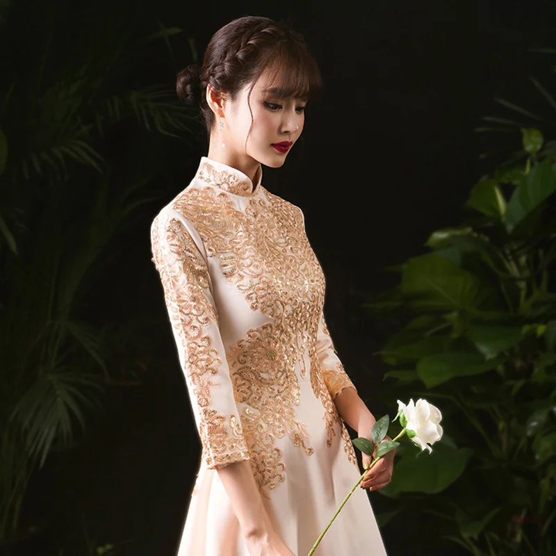 Sheng Coco женское платье в китайском стиле модное современное китайское Qipao