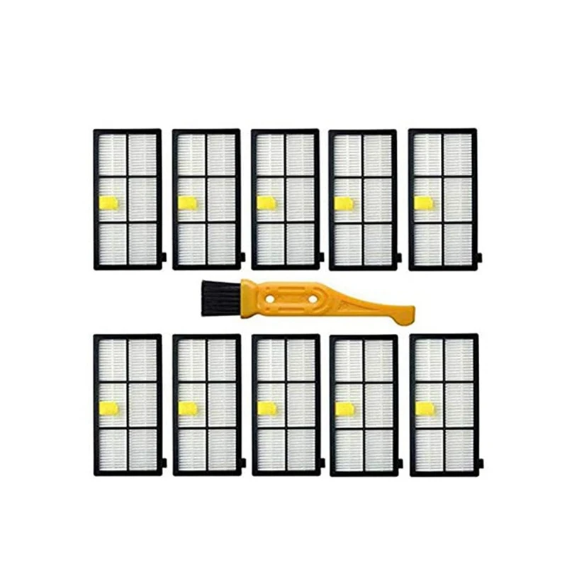 

10 Pcs Hepa Filter Replacement For Irobot Roomba 800 900 Series Vacuum Cleaner& Free Fliter Cleaning Brush Tool