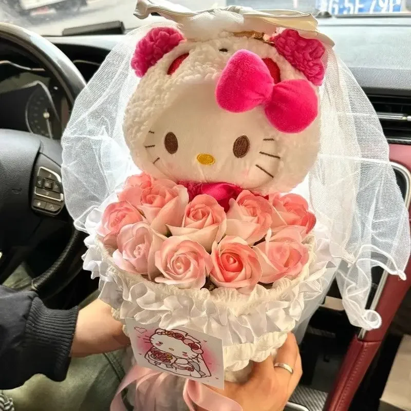 Hello Kitty Kawaii милый кукольный букет для дня рождения подруги на день учителя аниме