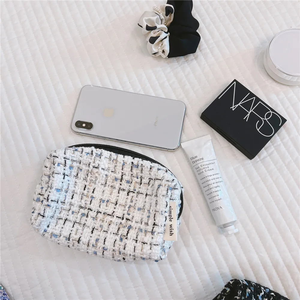 

Women Small Cosmetic Bag Zipper Girls Mini Sanitary Napkins Makeup Lipstick Bags Travel Earphone Coin Organizer Pouch Purse Bag