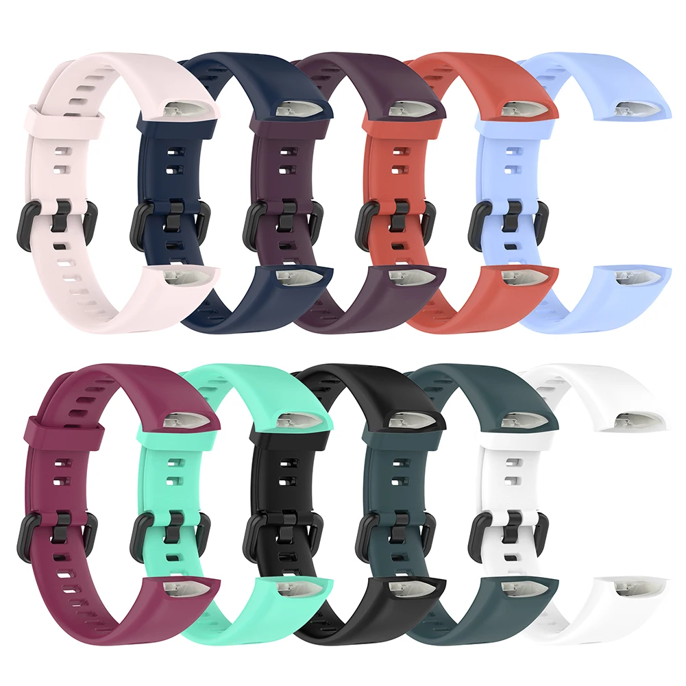 

Силиконовый сменный ремешок для наручных часов, аксессуары для умных часов Huawei Band 4, регулируемый браслет для Honor Band 5i