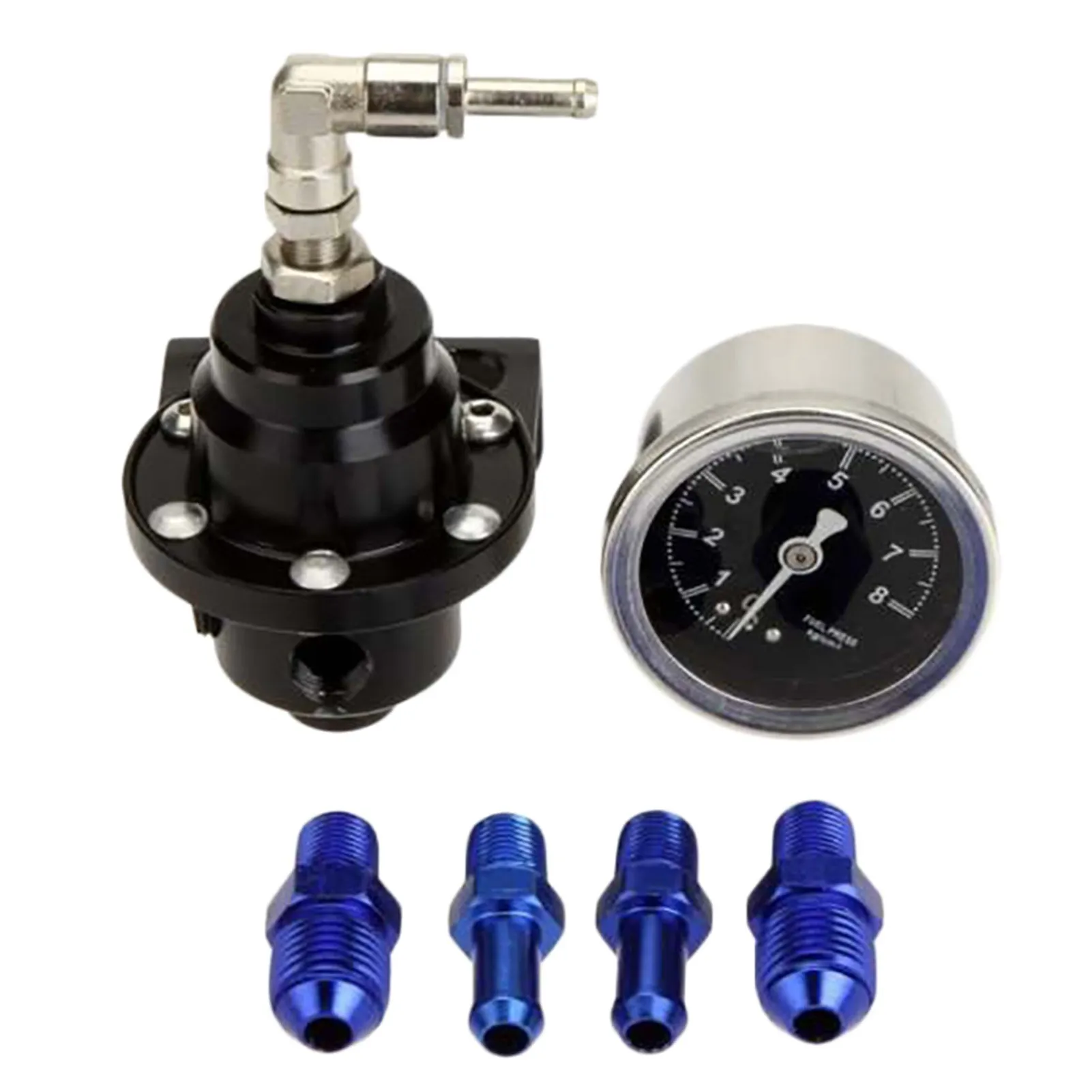 

UniversalAdjustable Aluminum Fuel Pressure Regulator Kit with Gauge Fuel Pressure Gauge