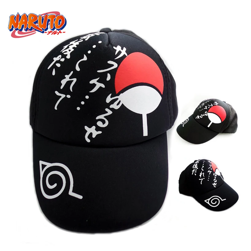 Бейсболка Наруто с аниме-фигуркой Итачи Саске Акацуки для косплея Регулируемая