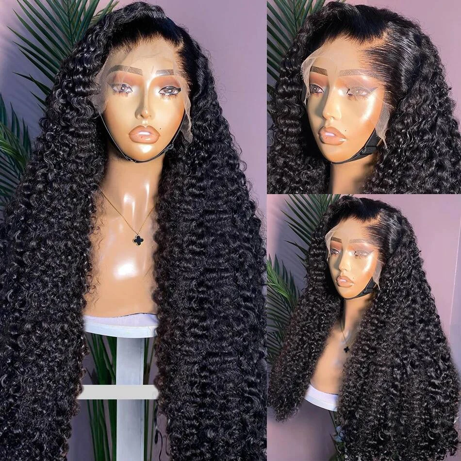 13x4 парики с глубокой волной на фронтальной сетке предварительно выщипанные