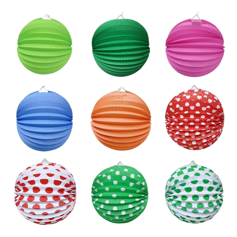 

Складной бумажный фонарь в виде арбуза, 25 см, плиссированный красочный фонарь, s-образное украшение для дома, праздника, свадьбы, праздника, в...