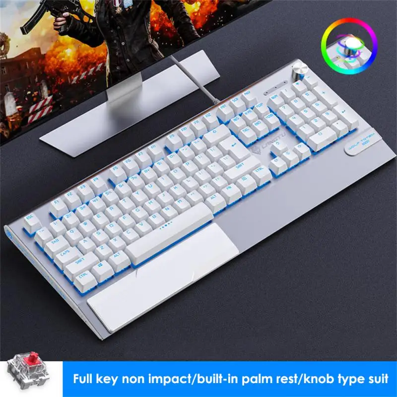 

Mechanical Keyboard Gaming Keyboard Machenike K1000 Wired Keyboard Hot Swappable 104 Keys RGB Light Windows Mechanical Keyboard