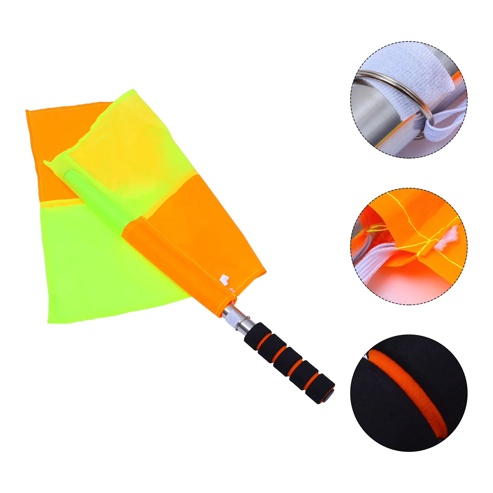 

1pc Match Referee Flag Durable Practical Football Referee Flag Hand Waving Flag Soccer Linesman Flag