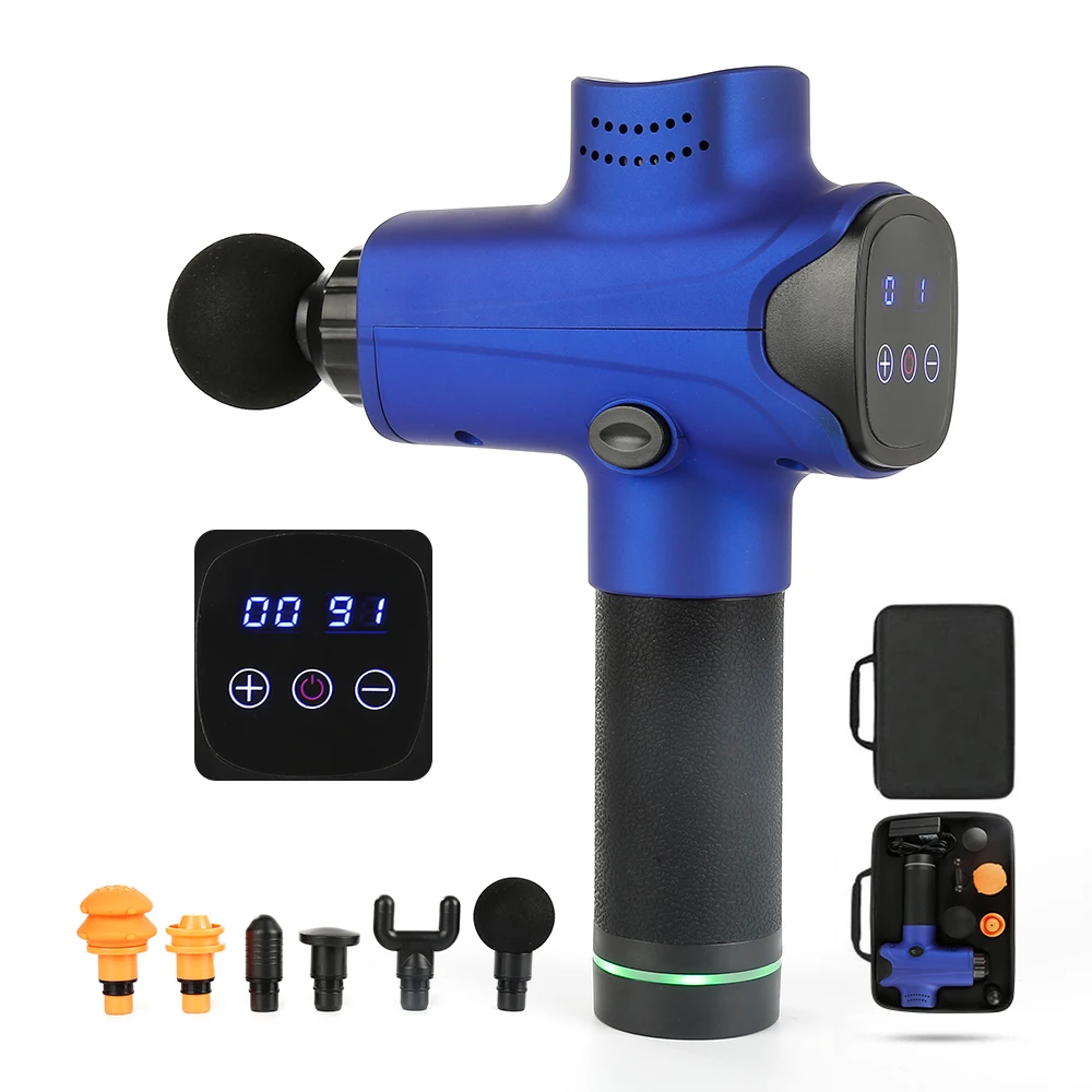 

Portable Fascial Massage Gun Household 2500mah Electric Massage Gun Touch Screen Fascia Gun Muscle Relaxation