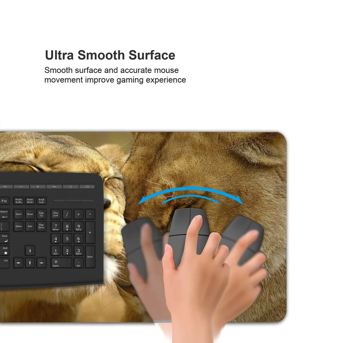 Резиновый игровой компьютерный коврик для мыши с изображением Льва природы