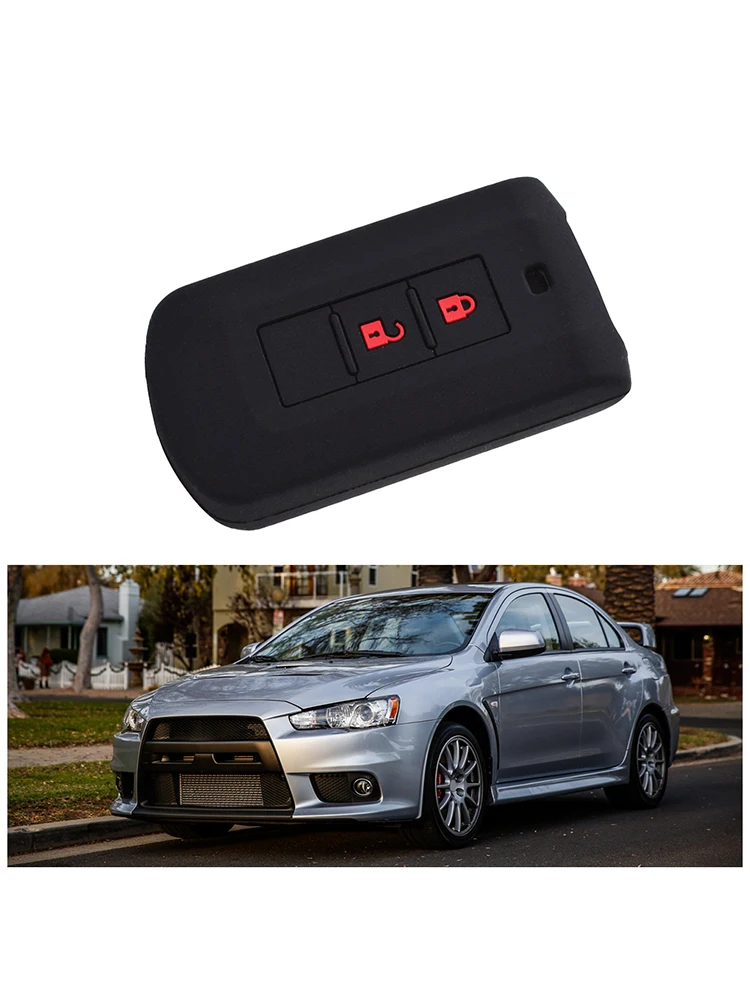

1*key Case Silicone Key Case Cover For Mitsubishi ASX Outlander Eclipse Pajero Remote Fob Silicone Key Case Cover