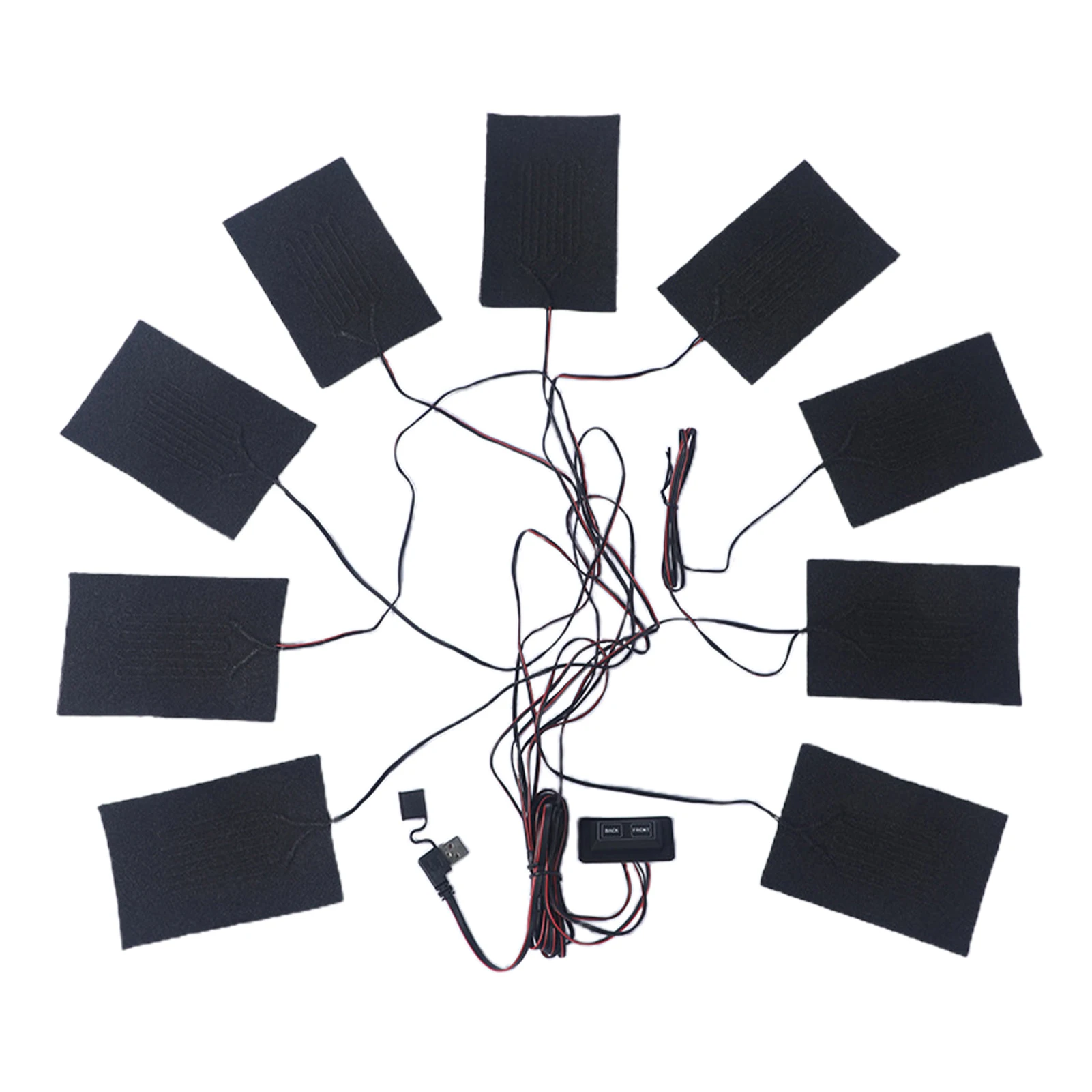 

9 в 1, зимняя водонепроницаемая переносная жилетка из композитного волокна с подогревом