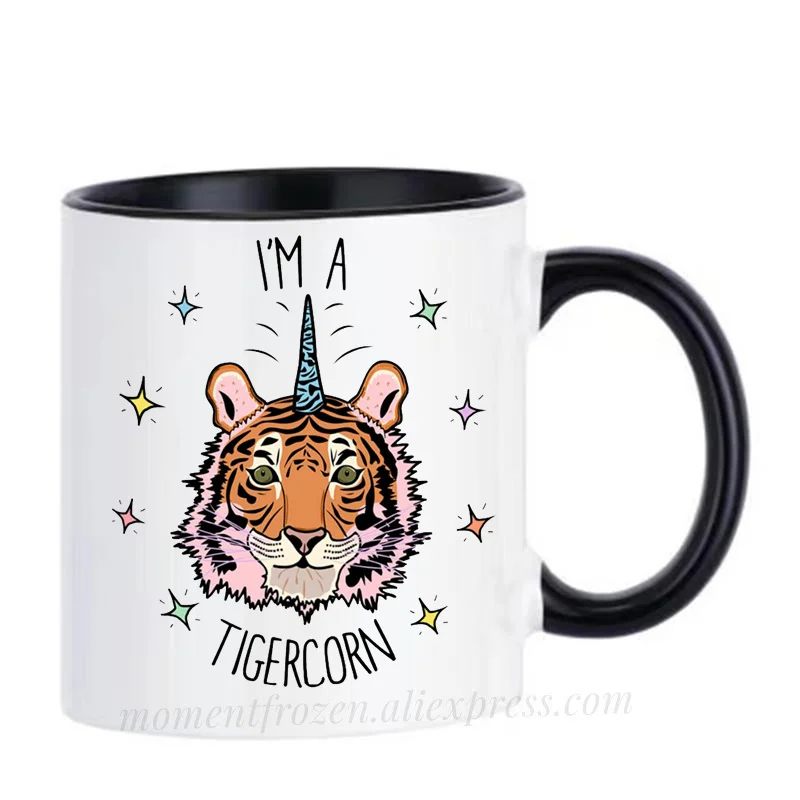 

Tiger Cups Unicorn Coffee Mugs Caffeine Cocoa Tea Mugen Friend Gifts Home Decal Milk Tableware Coffeeware Teaware Beer Drinkware