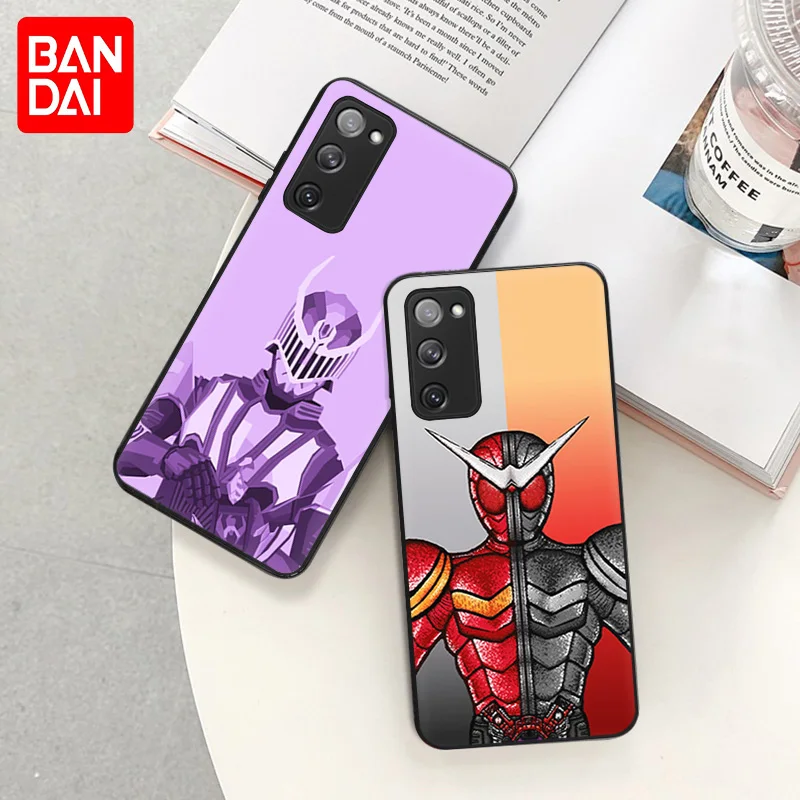 

Bandai Black Matte Kamen Rider Anti-Drop Phone Case For Samsung S22 Plus S21 FE 5G S20 Ultra S10 M51 M42 M32 M31 M30S M21 Cover