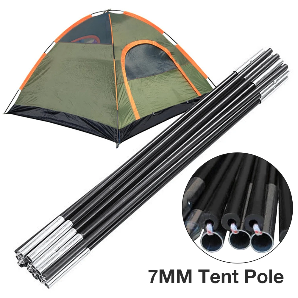 Camping 7mm Arc For Tent Pole Fiberglass Camping Accessories Poles Outdoor Camping Equipment Tents Pole Replacement