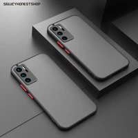 jome shockproof armor matte case for huawei p50 p40 p30 pro mate 40 30 20 pro for huawei nova 7 6 8 se pro clear hard pc cover