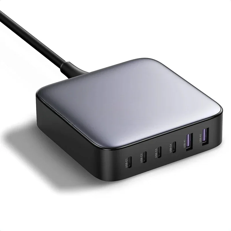 Адаптеры 100 Вт 200 C Настольный nexode 6 портов gan PD fastwith 3ft USB к зарядному кабелю