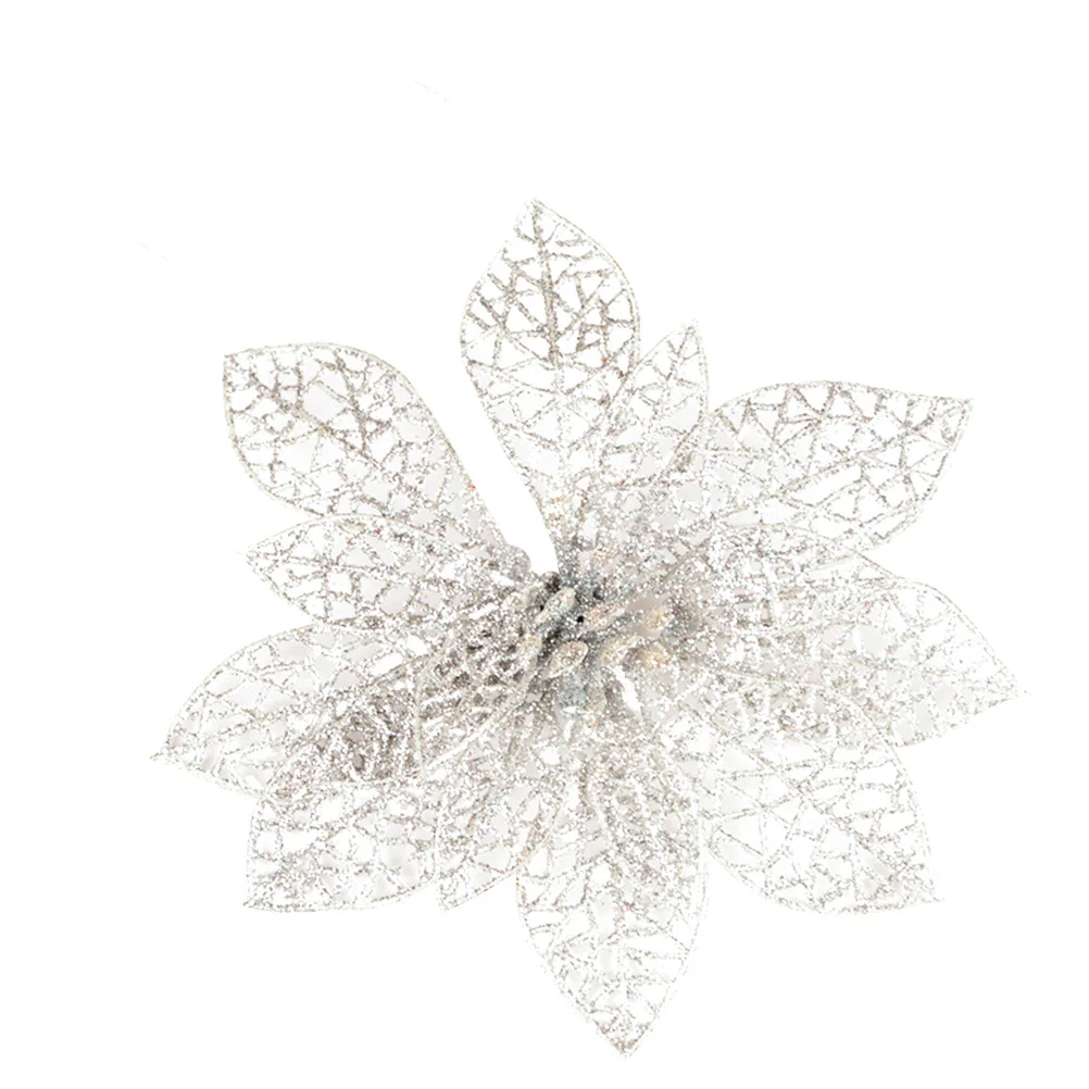 

Christmas Flowers Treeartificial Poinsettia Decorations Poinsettiasglitter Flower