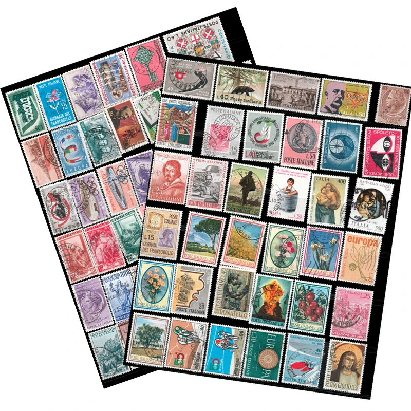 

95 PCS All Different Vintage Old Postage Stamps With Post Mark From Italy For Collecting