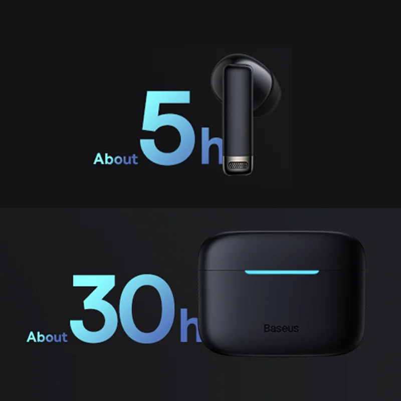 TWS-наушники Baseus E9 с поддержкой Bluetooth 5 3 и беспроводной зарядкой | Электроника