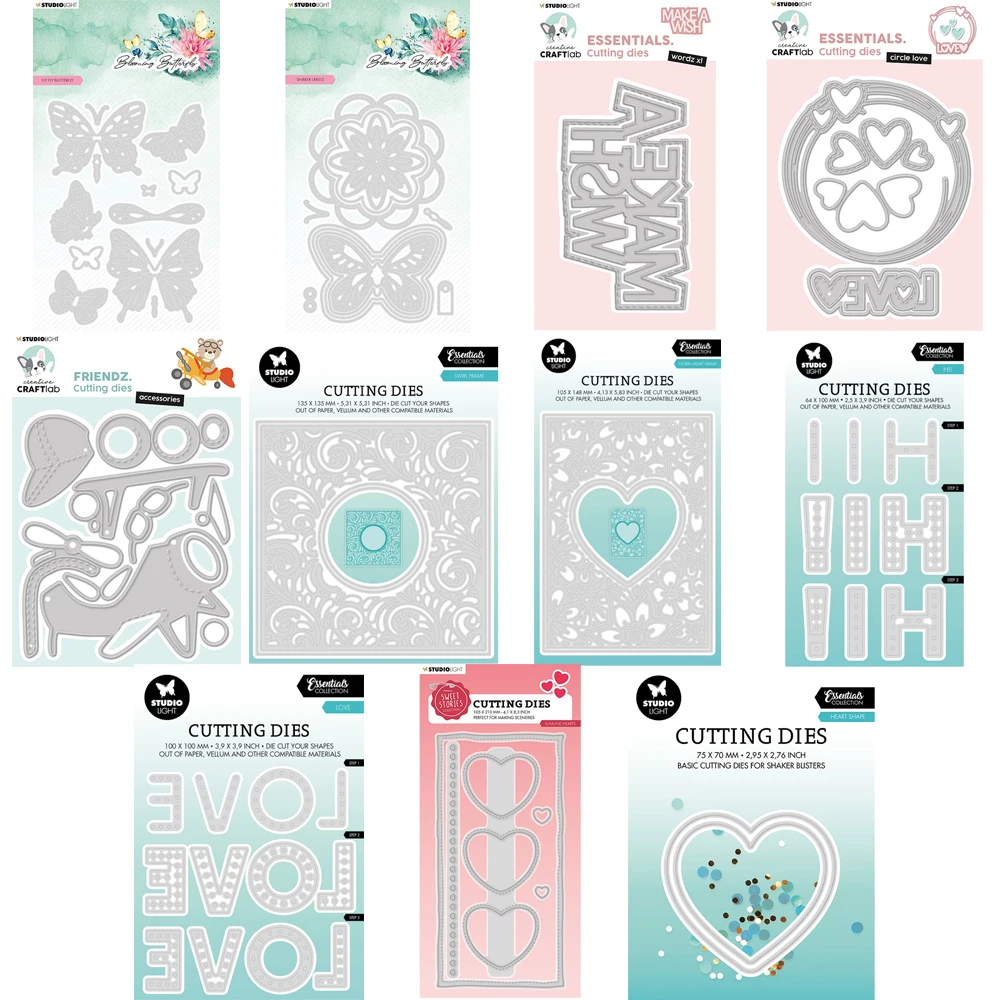

Heart Butterfly Metal Cutting Dies No Stamps For DIY Dies Scrapbook Embossing Handmade Paper Card Decorative Craft Cut Dies