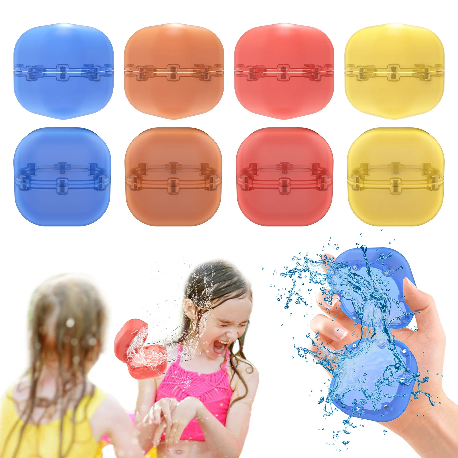 

Magnetic Water Bomb Splash Waterfall Balls Soft Reusable Water Balloons Self-Sealing Silicone Outdoor Pool Beach Play Party Toys