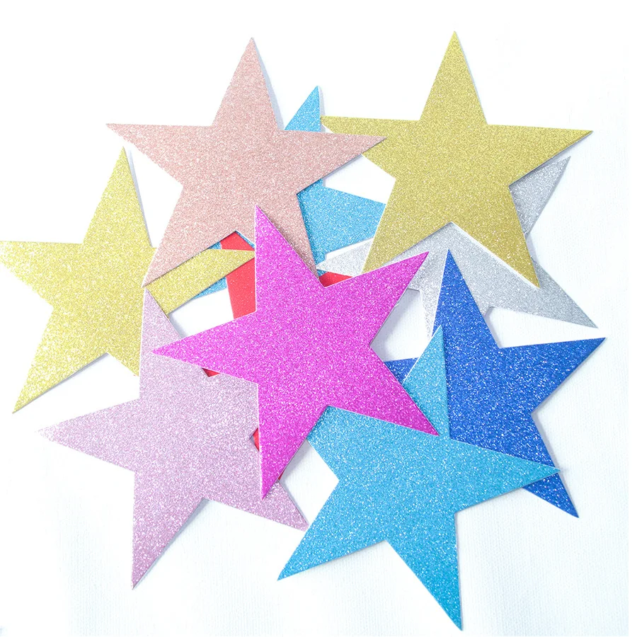 

80pcs Star Glitter Paper Confetti 13CM Gold Silver Sequin Christmas New Year Party Table Scatter Decor DIY Supplie