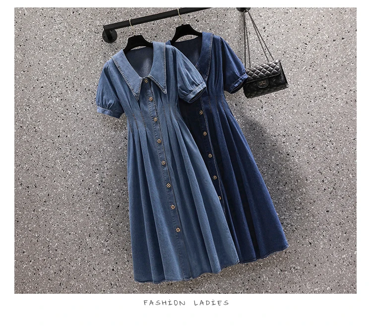 Новинка 2022 женские джинсовые платья женская одежда большого размера для лета