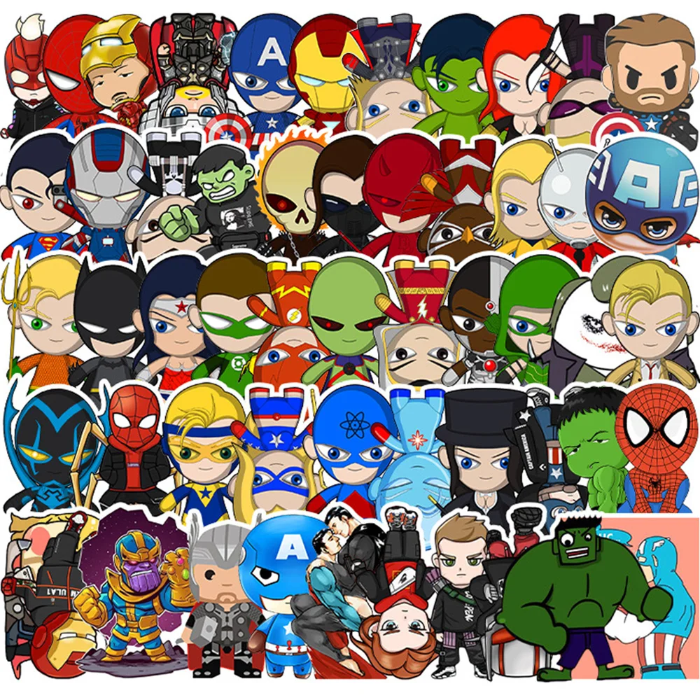 

10/30/54pcs Disney The Avengers Super Hero Marvel Cartoon Stickers Decal DIY Scrapbook Laptop Luggage Graffiti Kids Sticker Toy