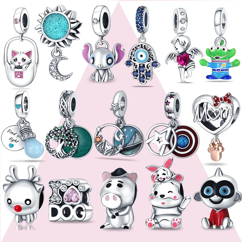 

2022 New Hot Arrival 925 Sterling Silver Charm Beads Fit Original Pandora Bracelet Sterling Silver jewelry lady Gift