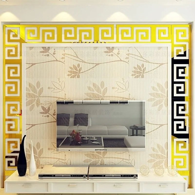 Линия талии акриловые зеркальные наклейки на стену домашний декор гостиная