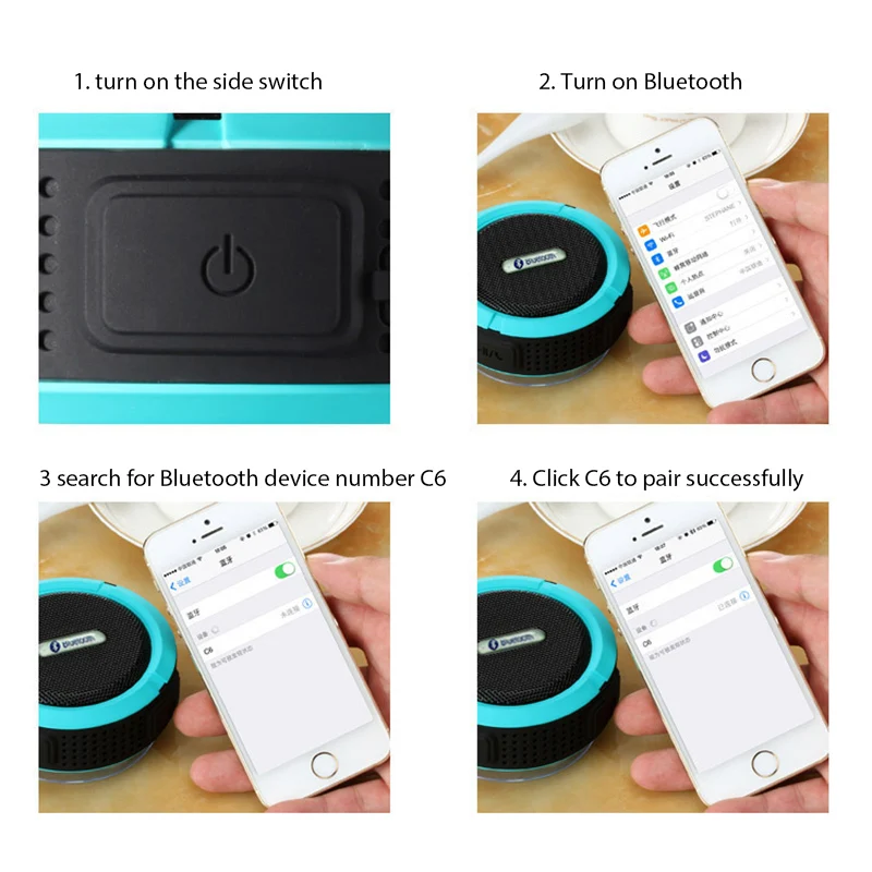 Портативная Bluetooth-колонка беспроводная водонепроницаемая душевая Колонка s для