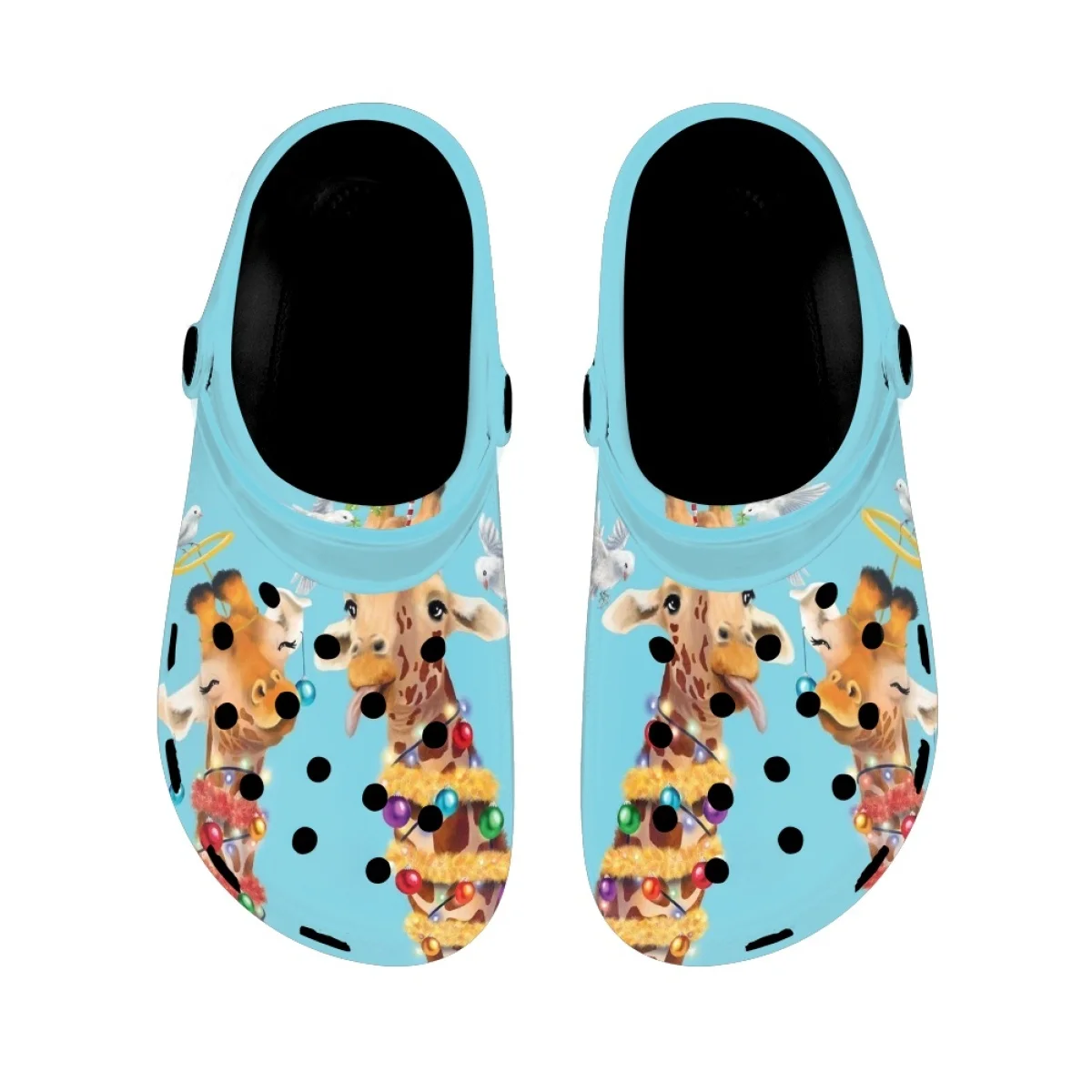 Nopersonality Giraffe 3D Printing Women's Summer Sandals Breathable Flat Bottom New Adult Slippers Home Casual Wearable Chanclas