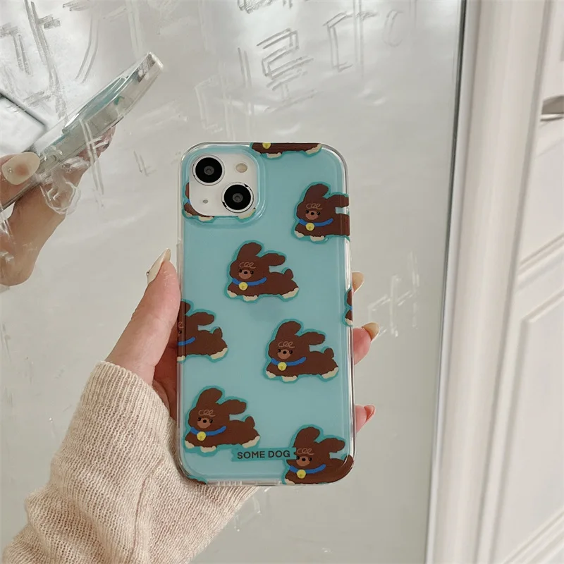 

Blue cartoon cute flying puppy Phone Case For iphone 14 13 12 11 Pro Max X XR XSMAX 7 8 Plus SE TPU Case Cover new products