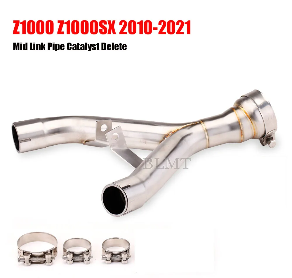 

Выхлопная труба для Z1000 Z1000SX 2010 до 2021, Устранитель выхлопной трубы, система выхлопной трубы мотоцикла, модификация средней соединительной трубы, катализатор, удаление