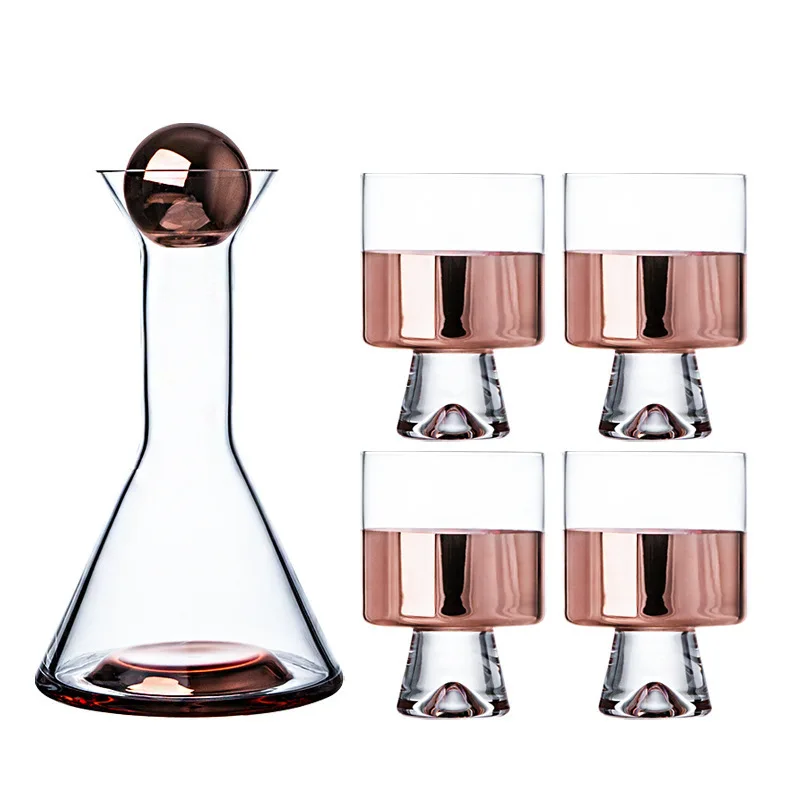 

New Arrival Glass Tea Set 1800ml Water Pitcher Transparent Goblet Juice Cup