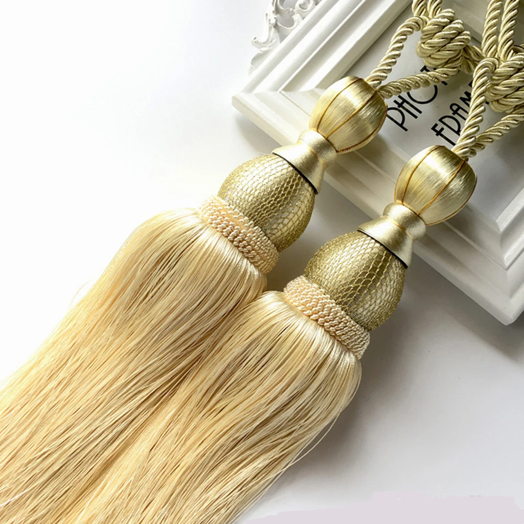 

2pcs Large Tie Backs Ball Tassel Curtain Rope Tieback Simple Versatile Curtain Buckle For Curtains For Living Room Storage