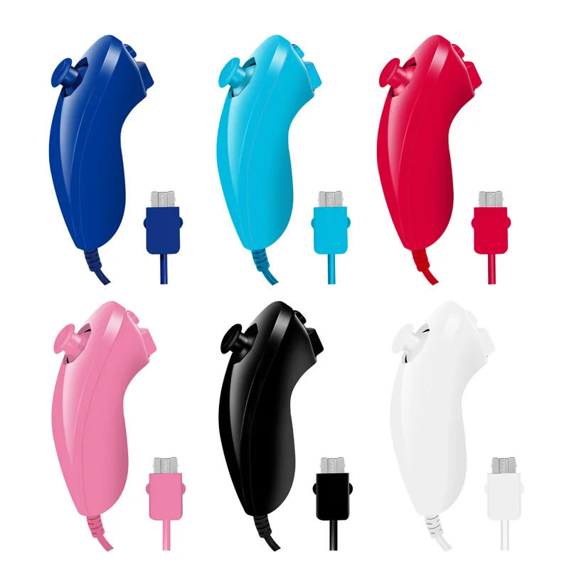 2022 Nunchuck Nunchuk Video Game Controller Remote For Nintendo For Wii Console 5 Colors ping