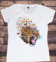 funny leopard butterful animal print tshirts women fashion t shirt female summer tops tee shirt femme harajuku kawaii clothes