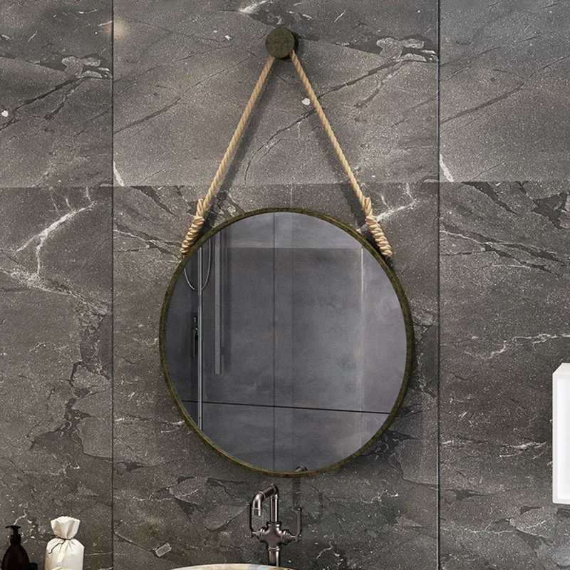 

Эстетические декоративные мини-зеркала из ротанга, подвесные Черные Декоративные зеркала для детской комнаты, декор для комнаты, зеркала WW50DM