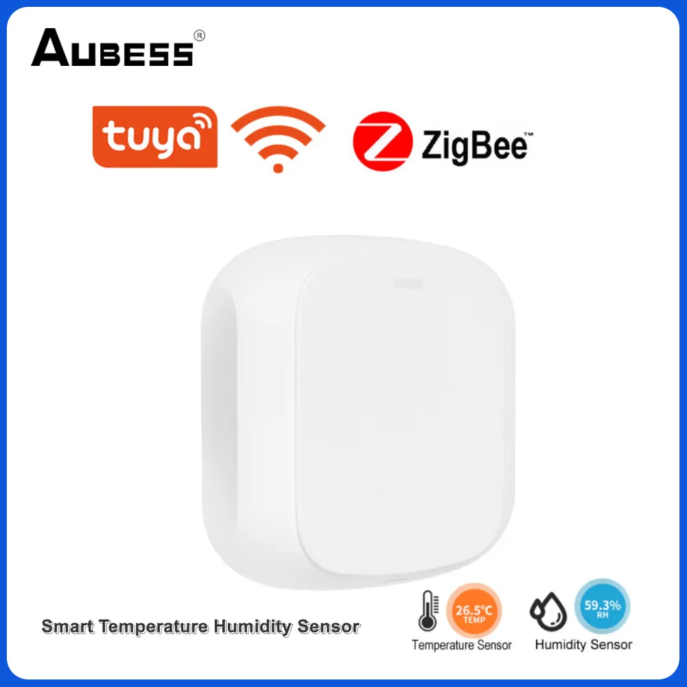 

Tuya Wifi ZigBee Smart Temperature And Humidity Sensor 2 In 1 Function Indoor Hygrometer Controller Smart Life Remote Control
