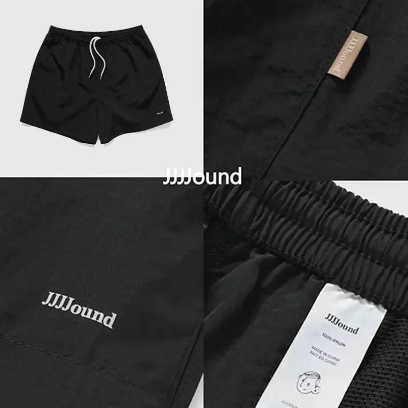 Фото JJJJOUND однотонные нейлоновые классические быстросохнущие шорты на шнурке, свободные спортивные пляжные брюки для мужчин и женщин, тренд для пар №5