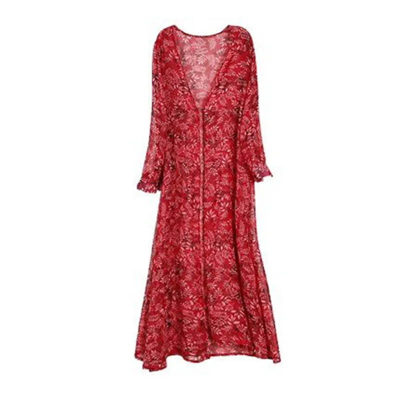 Geskeey Extra Long Chiffon Sweater Cardigan Capes Over Women's Summer Sunscreen New Europe Style Hot Sale |