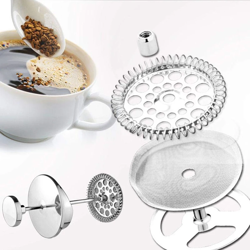 

6PCS Reusable Coffee Filter Basket For French Press Coffee Maker Making Machine Stainless Steel Permanent Coffee Filter Tool